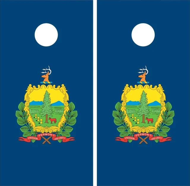 State of Vermont Flag Cornhole Wraps
