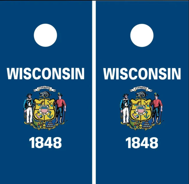 State of Wisconsin Flag Cornhole Wraps