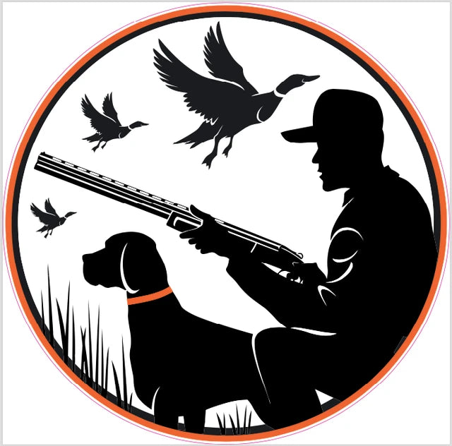 Duck Hunter with Dog Circle Decal