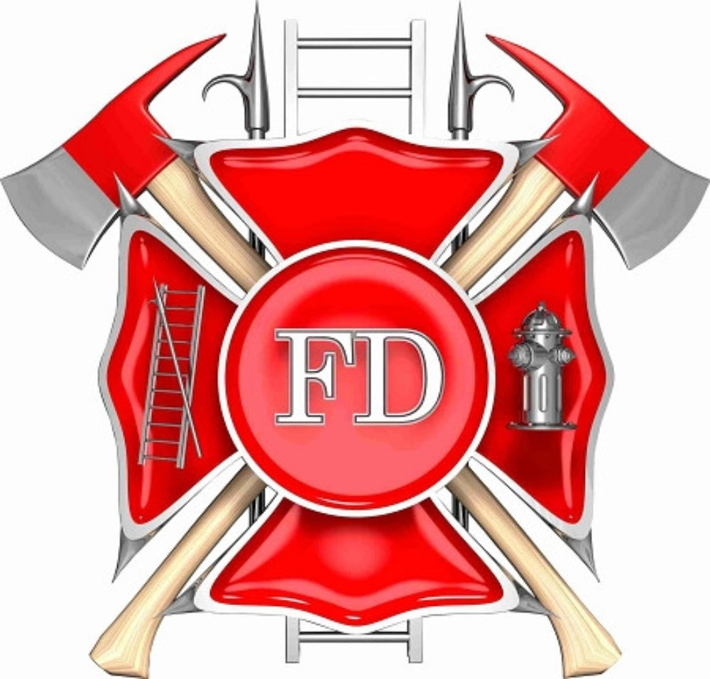 Firefighter Maltese Cross Decal