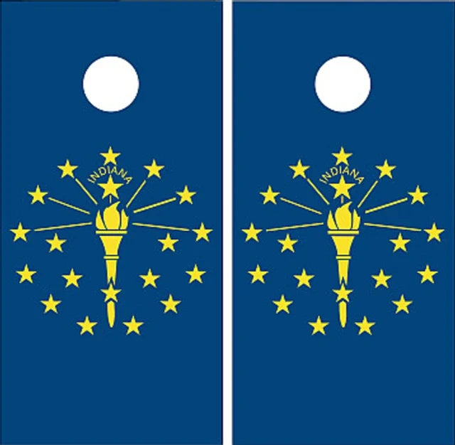 State of Indiana Flag Cornhole Wraps