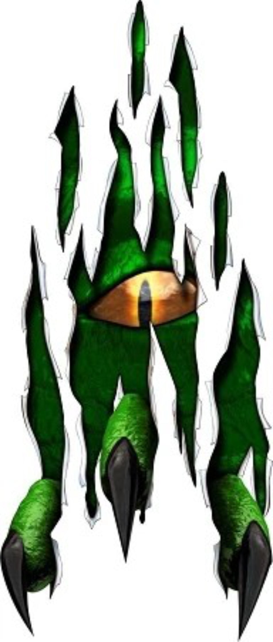 Green Monster Claw Rip Decal