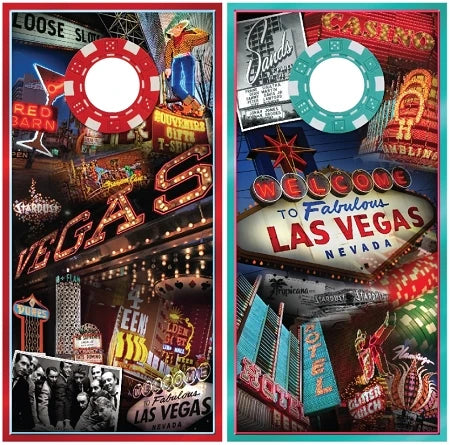 Las Vegas Casino Poker Cards Chips Gambling Style Cornhole Wraps